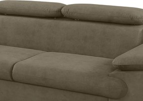 Rohová sedacia súprava Scala, hnedá látka, ľavý roh