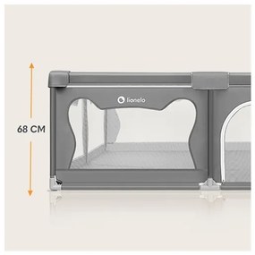 Lionelo - Hracia ohrádka WILLOW XL šedá