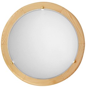 CLX Stropné / nástenné LED osvetlenie MAURILIO, 10W, studená biela, 30cm, okrúhle, borovica