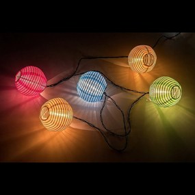 Rabalux 77048 solárna LED reťaz s 8 papierovými balónmi Titu