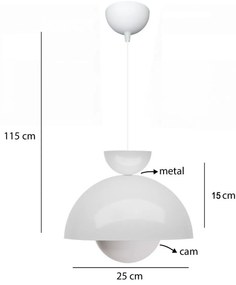 Závesný lustr 241340 Bolla, biela