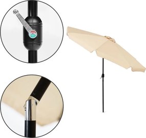 Veľký záhradný slnečník s naklápaním - 300 cm zelená