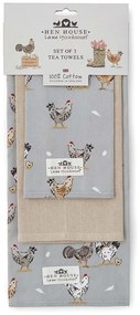 Bavlnené utierky v súprave 3 ks 45x65 cm Hen House – Cooksmart ®