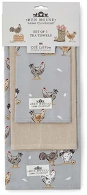Bavlnené utierky v súprave 3 ks 45x65 cm Hen House – Cooksmart ®