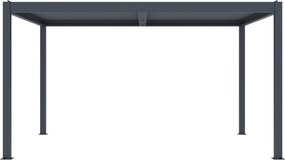 Bioklimatická pergola G21 Austin 4x3 m, antracitová hliníková