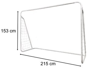 KIK Detská futbalová bránka 2v1 s podložkou na presnosť, 213 x 152 x 76 cm