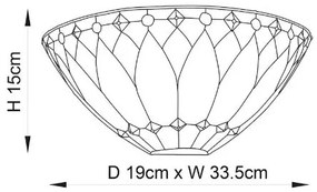 Endon 63983 - Nástenné svietidlo Tiffany BROOKLYN 1xE14/40W/230V