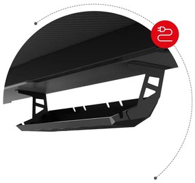 PC stolík Hyperion 3.3 (čierna + viacfarebná) (s LED osvetlením). Akcia -18%. Vlastná spoľahlivá doprava až k Vám domov. 1087506