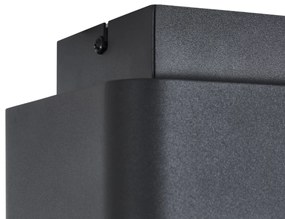 Zaoblené prisadené bodové svietidlo čierne otočné a naklápacie - Dox