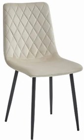 Jedálenská stolička TURIN zamat - ivory béžová