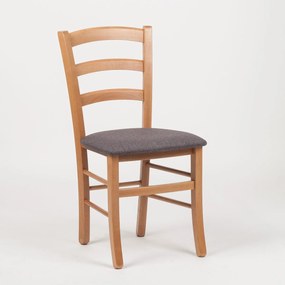 Stima stolička PAYSANE s čalúneným sedákom Vyberte odtieň ->: Dub, Vyberte látku ->: LUX Antracit 6