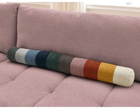 Ružová rozkladacia/s úložným priestorom rohová pohovka (ľavý roh/do L) Fuji – Bobochic Paris