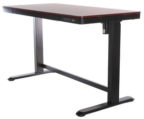 Výškovo nastaviteľný stôl OfficeTech 2, 120 x 60 cm, čierna / mahagon
