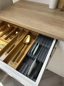 Arte Regal Organizér na nože, na 11 nožů, plastový odstíny šedé - 41 x 16 x 7 cm