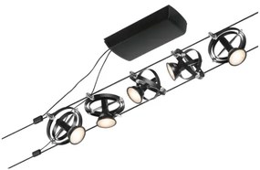 Paulmann 94440 - SADA 5xGU5,3/10W Bodové svietidlo CARDAN 230V čierna