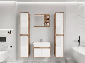 Kúpelňový nábytok Garmuzo XL, Farby: matera / matera + breslau gaštanov, Sifón: bez sifónu, Umývadlová batéria: nie