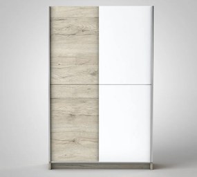 Šatníková skriňa Heimo, 125 cm, dub san remo/biela