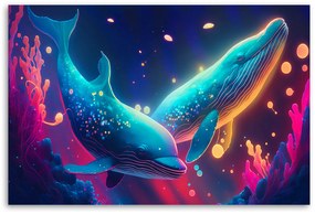 Gario Obraz na plátne Farebné veľryby Rozmery: 60 x 40 cm