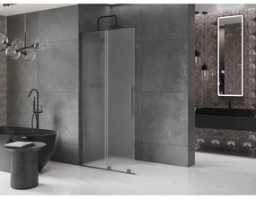 Mexen Velar L, posuvná sprchová zástena Walk-in 120 x 200 cm, 8mm sklo námraza, brúsený grafit, 871-120-003-33-95