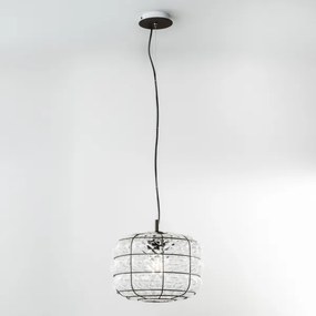 SIRU - Luster na lanku TERRA 1xE27/60W/230V čierna/číra benátske sklo