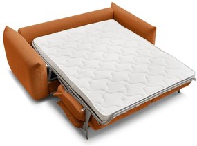 Oranžová rozkladacia pohovka 214 cm Ernest – Bobochic Paris