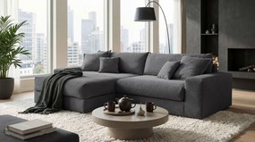 XXXLutz ROZKLADACIA ROHOVÁ SEDAČKA, textil, antracitová P & B - Online Only obývacie izby - 002220024201