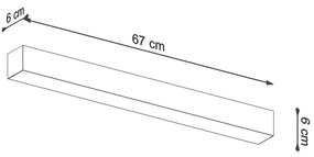 Nástenné LED svietidlo Pinne 67, 1x LED 17w, 3000k, s