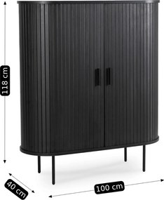 Komoda Trish 100 cm čierna