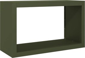 vidaXL Regál na krbové drevo, zelený 100x40x60 cm, oceľ