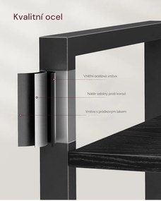 Policový regál Vasagle Luna čierny