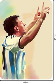MESSI - textilná nálepka na stenu