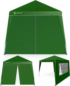 Party stan / pavilón CAPRI PLUS s 2 bočnými stenami, 3x3m, zelená Casaria