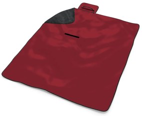 Sablio Plážová deka Tmavočervená: 200x140 cm