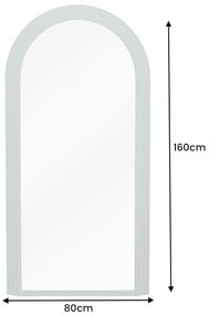 Nástenné zrkadlo Art Deco 160cm šalvia zelená