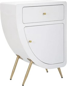 Nočný stolík Venus 60 cm biely/zlatý