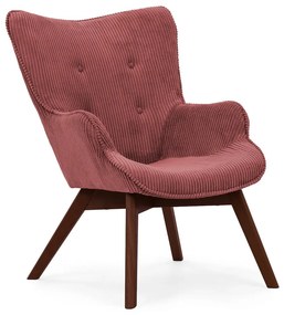 Červené menčestrové kreslo Niko – Ropez