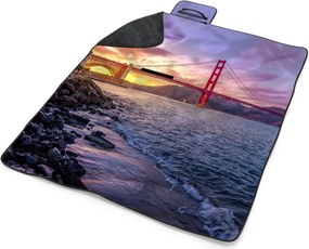 Sablio Plážová deka Golden Gate 5: 200x140 cm