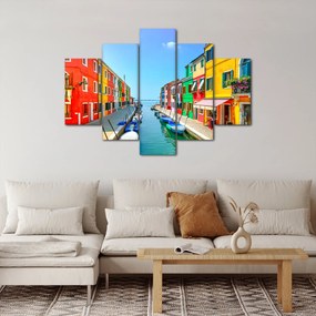 Obraz - Ostrov Burano, Benátky, Taliansko (150x105 cm)
