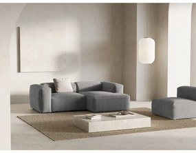 Svetlosivá menčestrová rohová pohovka (pravý roh/s leňoškou) Bergano – Cosmopolitan Design