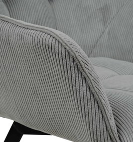 Jedálenská stolička Jordi Cord - šedá