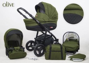 Kombinovaný kočík Raf-pol AXEL  - Olive (2-kombinácia)