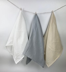 INTERMEDIC SK Mušelinové plienky 70x70 cm 3ks- biela,sivá,bežová