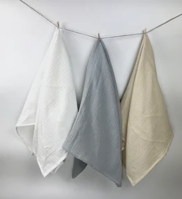 INTERMEDIC SK Mušelinové plienky 70x70 cm 3ks- biela,sivá,bežová