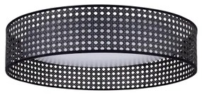 Duolla - LED Stropné svietidlo ROLLER RATTAN LED/24W/230V pr. 45 cm čierna