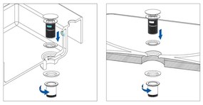 Deante Click-Clack, univerzálna umývadlová odtoková zátka s kovovým puzdrom, brúsený bronz, DEA-NHC_CC0U