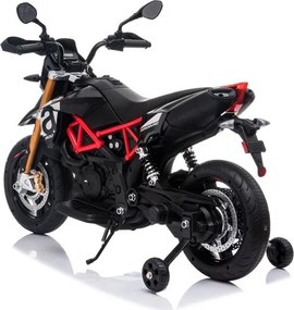 LEAN CARS Elektrická motorka pre deti Aprilia A007, čierna