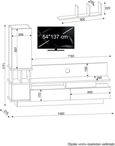 Como White a Cordoba TV nástenná jednotka