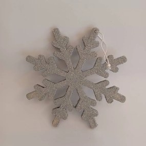 DECOLED Snehová vločka IV, priemer 15 cm, strieborná