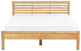 Manželská posteľ 160 cm CAROC (s roštom) (svetlé drevo). Vlastná spoľahlivá doprava až k Vám domov. 1007194