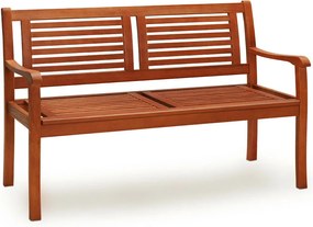 Casaria Záhradná lavica MANUELA, 120x60x90cm, prírodná hnedá
